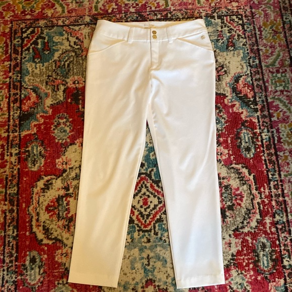 Lilly Pulitzer Luxletic Cameron Golf Pants UPF 50+ Resort White Size 6 - Picture 2 of 7